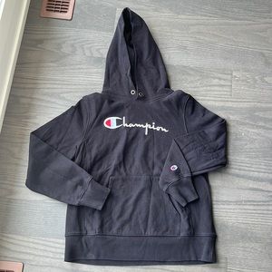Black Champion hoodie, size XL